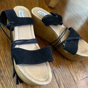 Steve Madden wrap up platform wedges